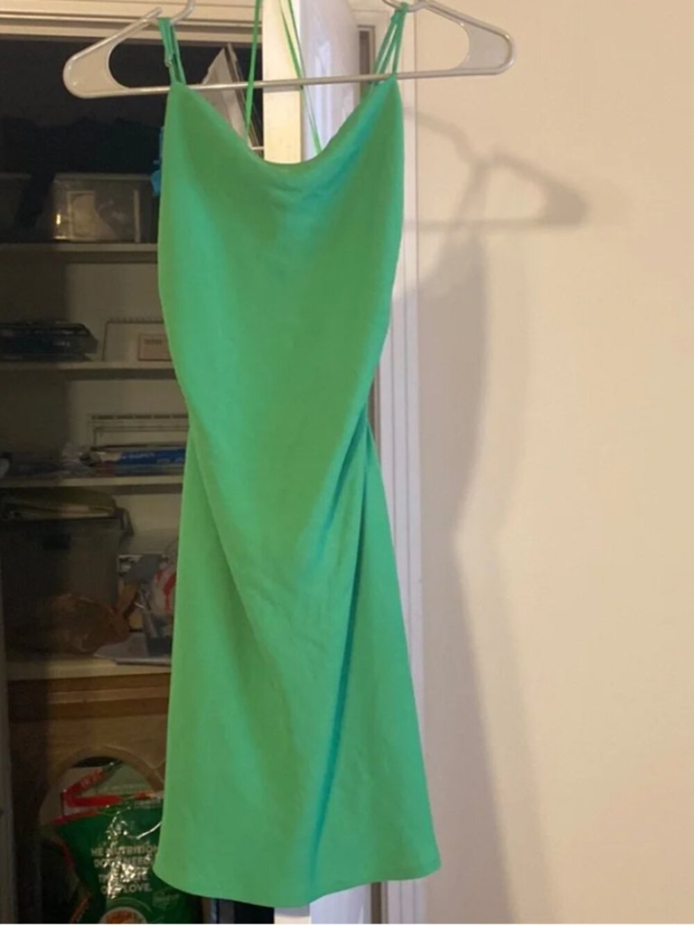 Green Victoria + Sophia Cutout Mini Dress